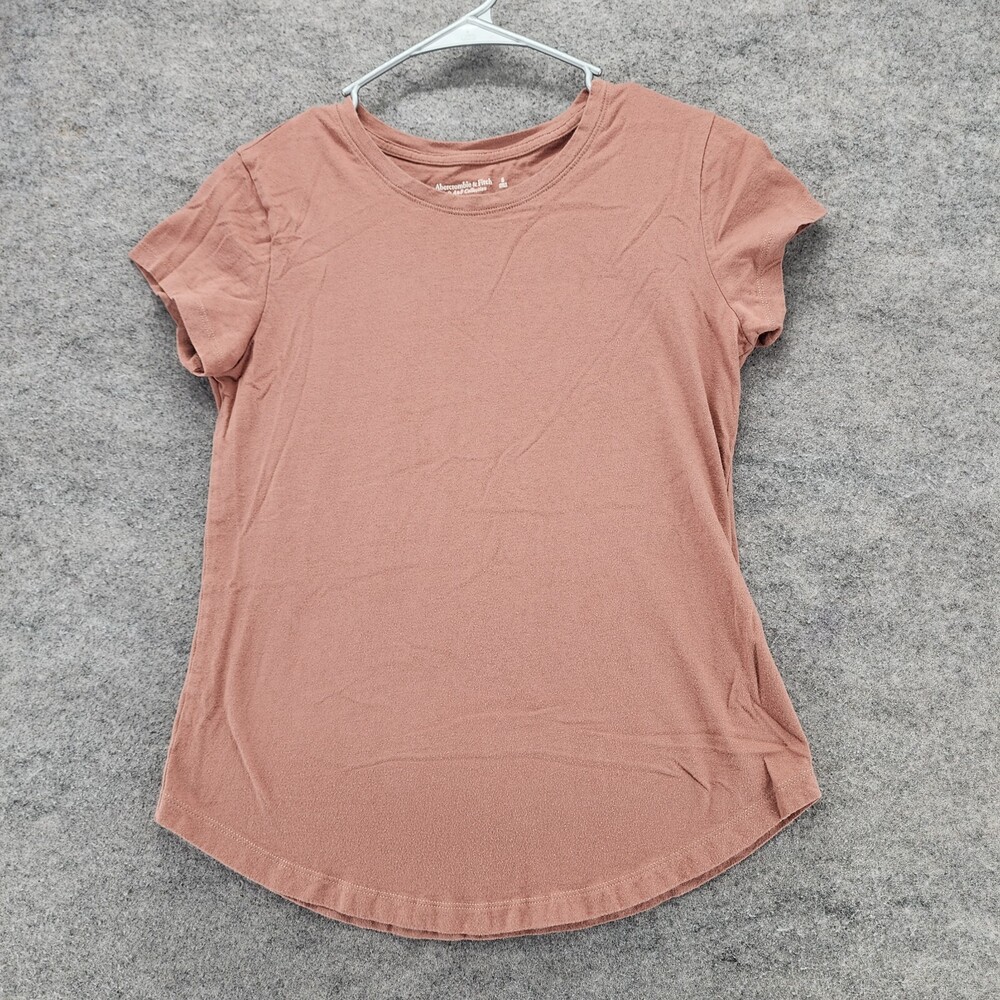 Abercrombie Fitch Shirt Womens Small Short Sleeve Dusty Pink Soft